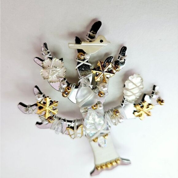 Liztech Vintage Signed Jill Elizabeth '99 Tree Of Life Handmade Wire Brooch Pin - Picture 7 of 12